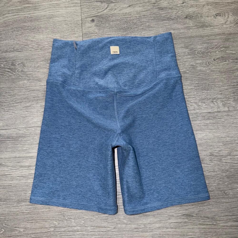 Vuori Studio Pocket Shorts Women’s XS Biker Athletic Gym Training VW390 Blue
